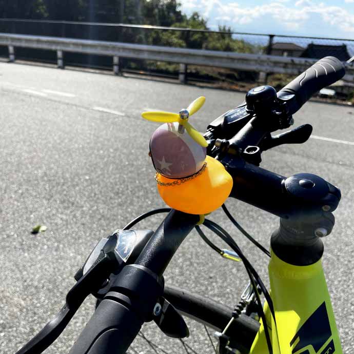 光るアヒル LED自転車ライト スターピンク 鳴く 音が出る 夜道の