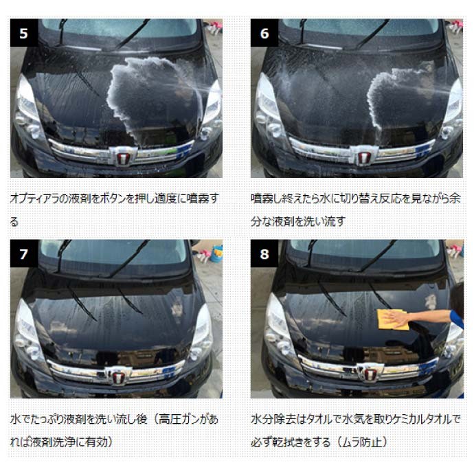 オプティアラ V2 スプレイヤー ガン ガラスコーティング剤 洗車 最先端