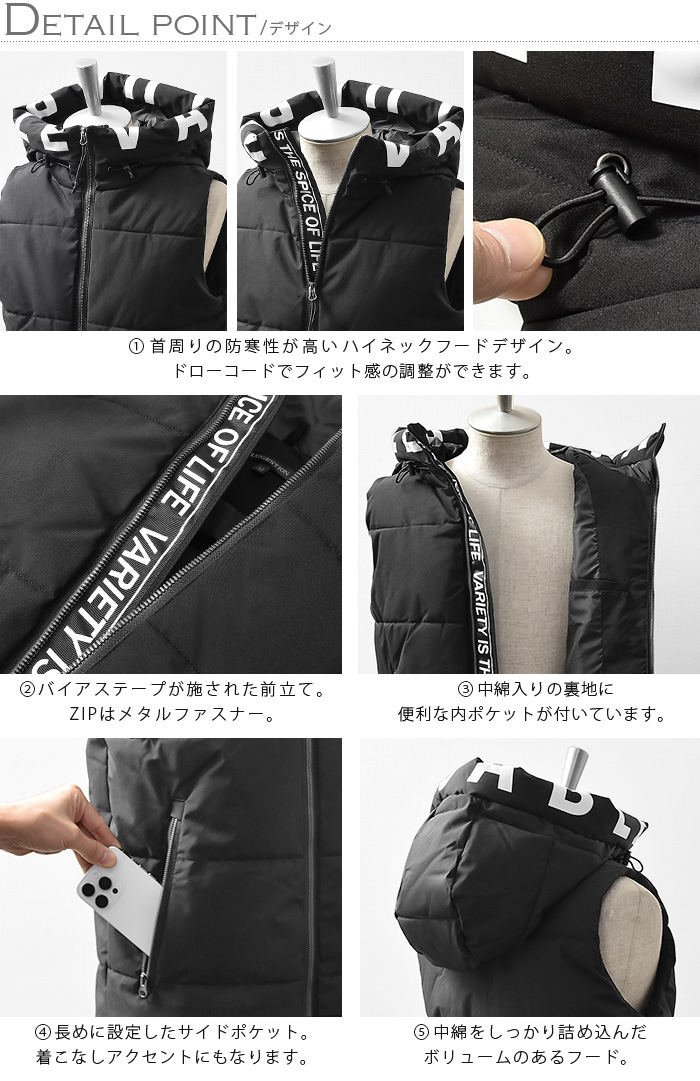 中綿ベスト メンズ ダウンベスト ダウンジャケット ジャケット