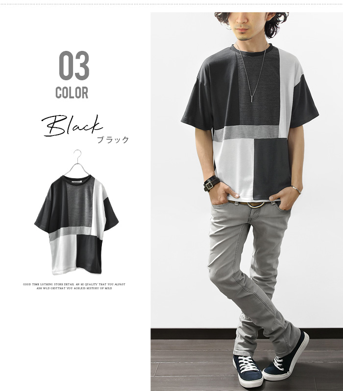 Tシャツ カットソー メンズ tシャツ 半袖 無地 ボーダー クルー