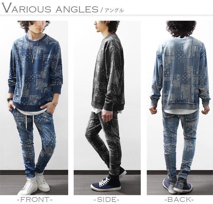 c-boy style(No.119)ストリートコーデチェックST濃紺デニムXL c-boy style(No.119)ストリートコーデチェックST濃紺デニムXL