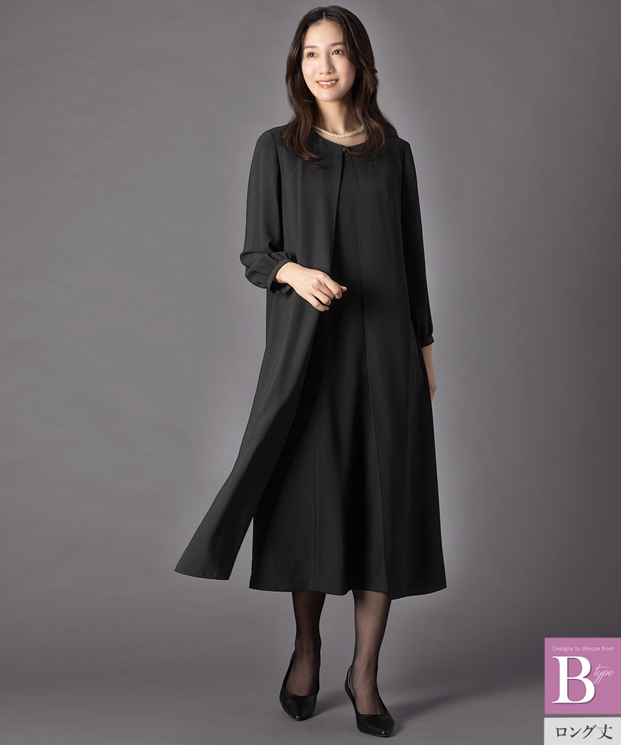 喪服 礼服 レディース オールシーズン ブラックフォーマル 洗える ワンピース 前開き 30代 40代 50代 60代 ロング丈 試着チケット対象 | AddRouge | 04
