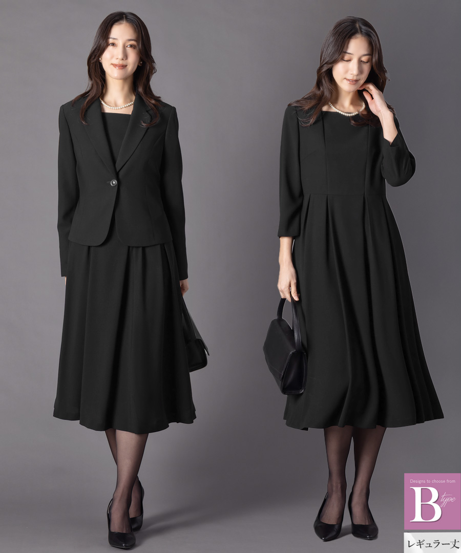 12,490円〜 喪服 礼服 レディース 前開き ブラックフォーマル  洗える 30代 40代 50代 60代 オールシーズン ロング丈 ゆったり 体型カバー 試着チケット対象の画像