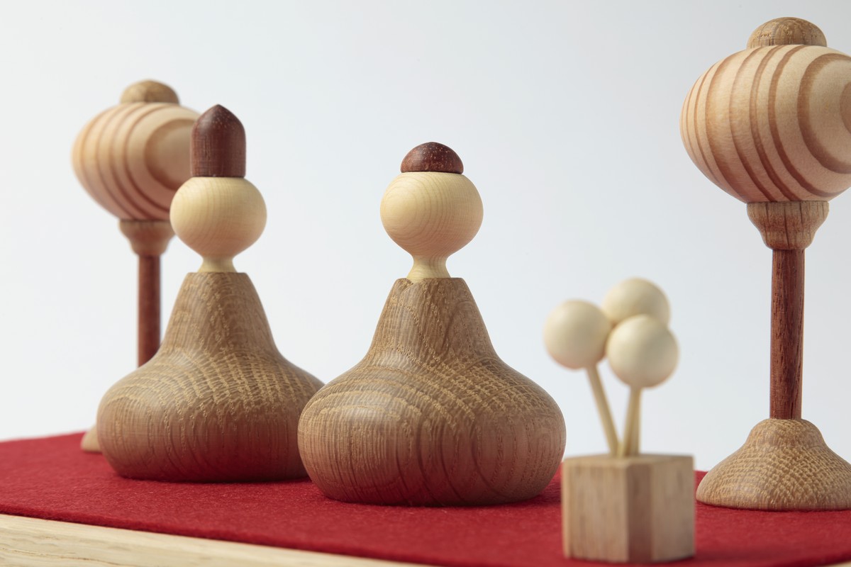 三浦木地 ひなセットミニ 木製 ひな人形