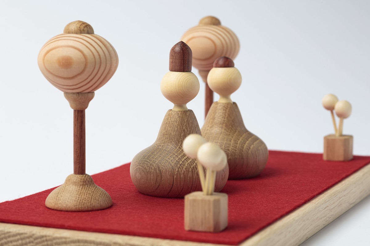 ひなセットミニ 木製 ひな人形 限定販売 三浦木地 日本製 送料無料