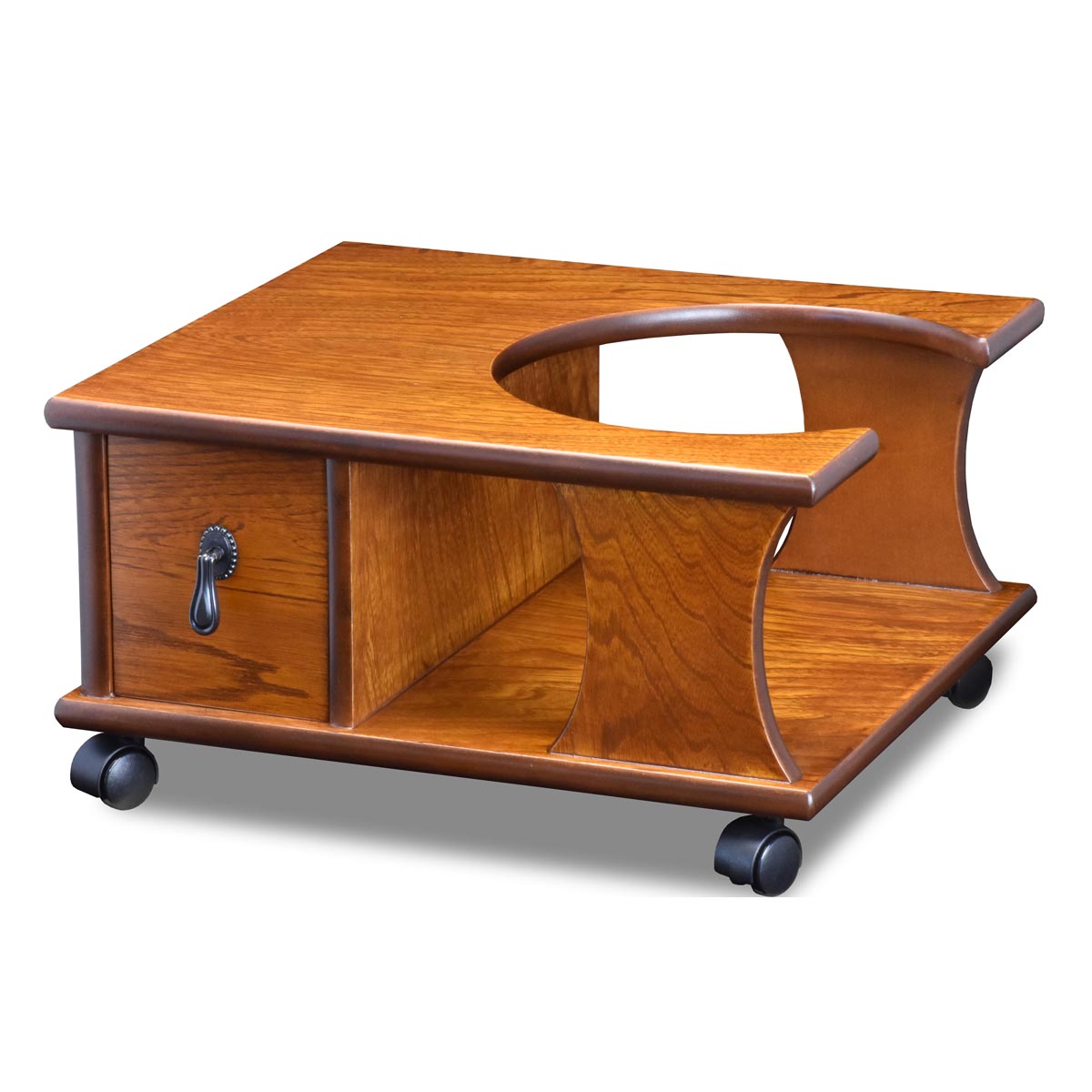 ポットワゴン お座敷ワゴン ポットワゴン 引出付 キャスター付き 木製 T5625 : 足利