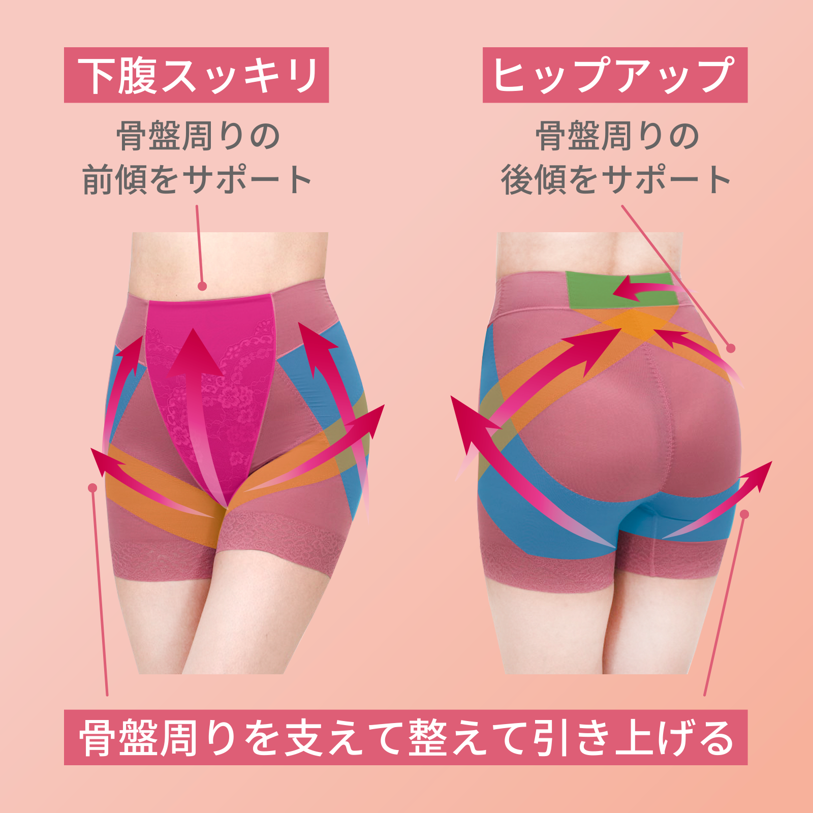 芦屋美整体 ガードル【在庫処分品にて大特価】3枚組 骨盤スリム
