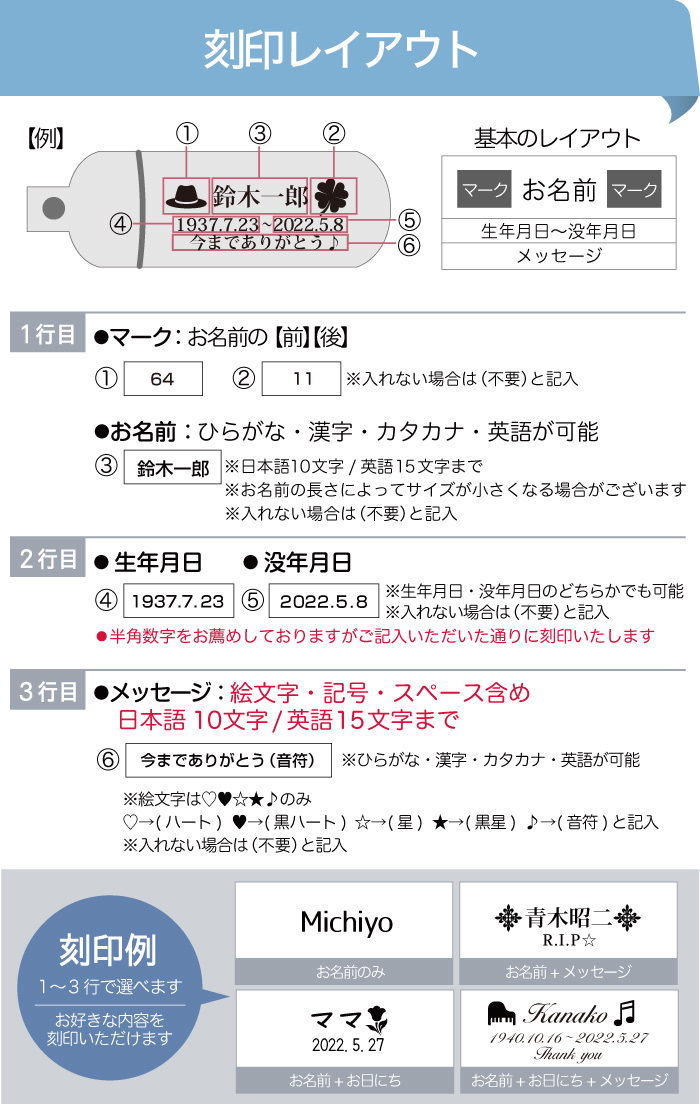 刻印レイアウト チャーム付き メモリアルカプセル フォトボックス付き 遺骨カプセル 刻印 