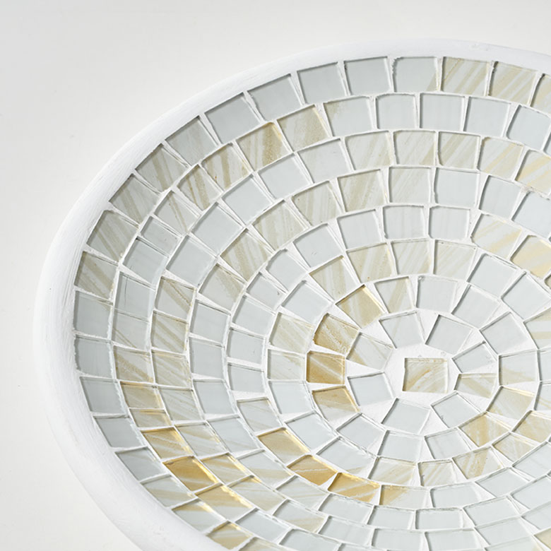 プレート モザイク ガラス タイル Sサイズ 約 21cm デコレーション