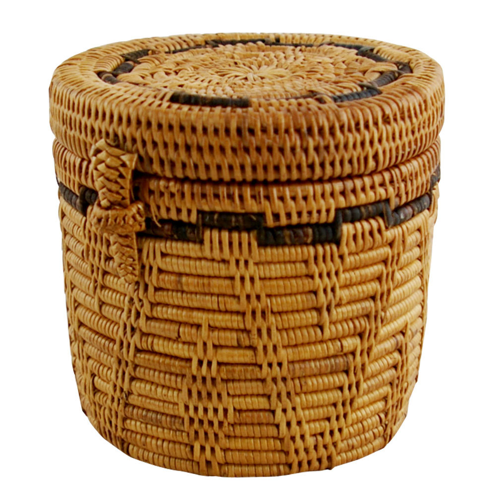 可愛い編み目 アタ製 筒型 小物入れケース 10310 : アジア工房 - 通販