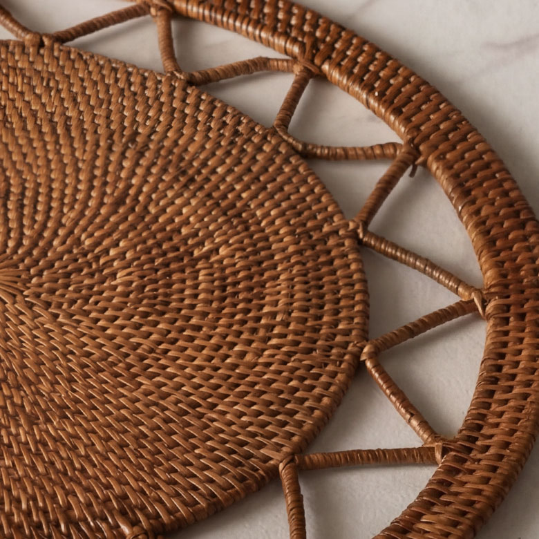 天然素材アタの美しい編み目