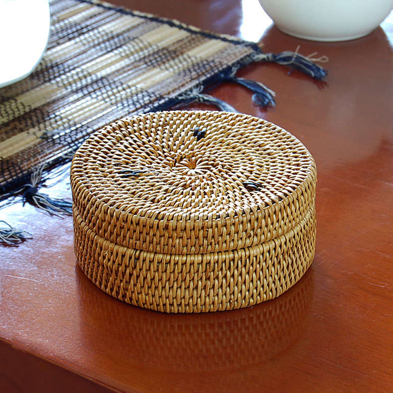 アタ天然素材 蓋付きバスケットセット アタ天然素材 蓋付きバスケットセット アタ天然素材 蓋付きバスケット