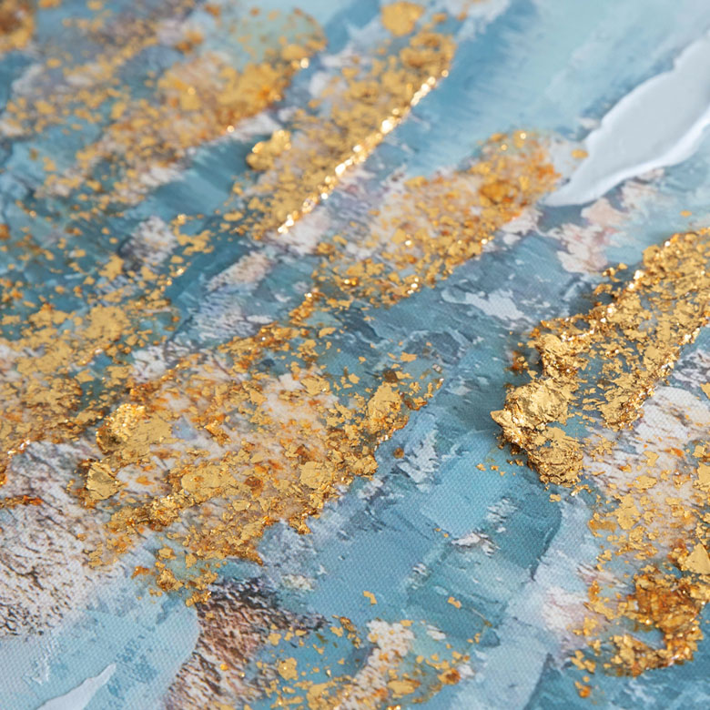 抽象画のようなウォールアート