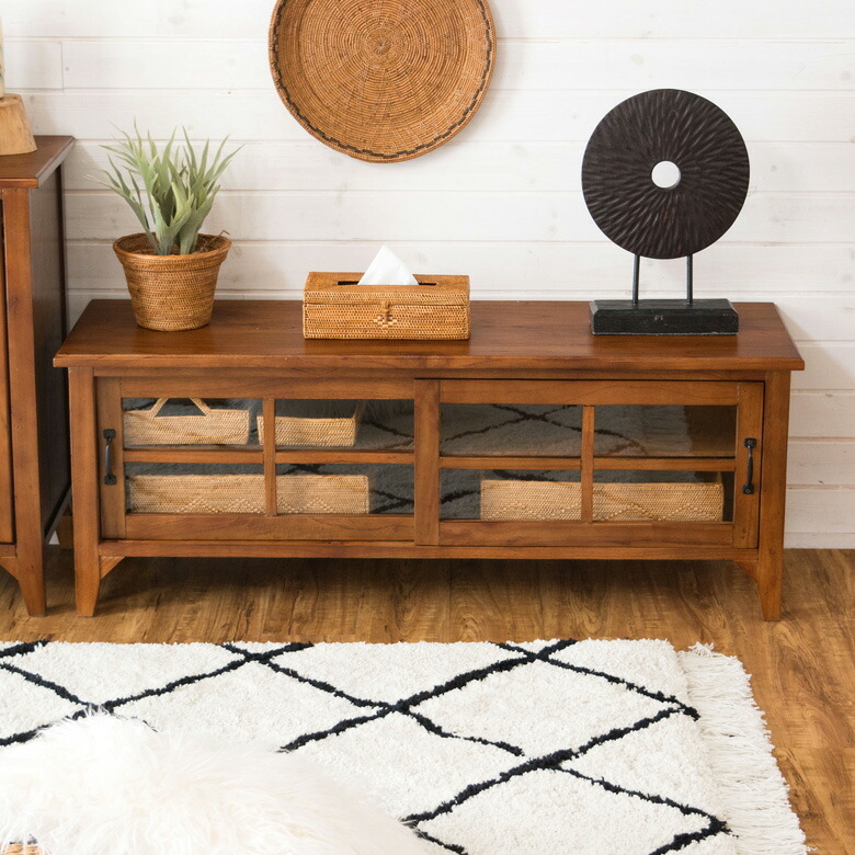 ローボード テレビ台 木製 幅120cm 扉付き [91236]【 テレビラック