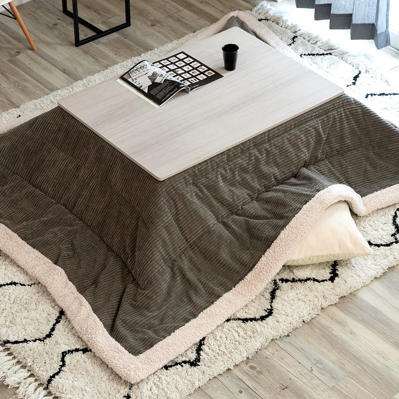 こたつ布団 長方形 190×230cm グレー コーデュロイ [91367]【 こたつ