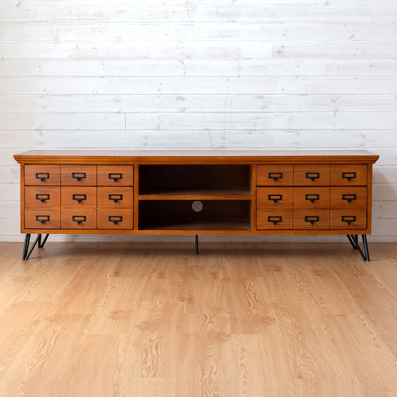 テレビボード テレビ台 木製 ブラウン 幅150cm [91386]【 引出し付き 4