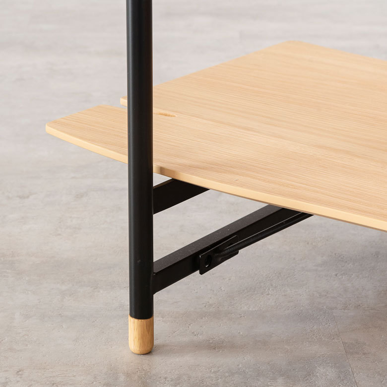 天然木(突板)オープンシェルフ 3段[オーク/ウォルナット]