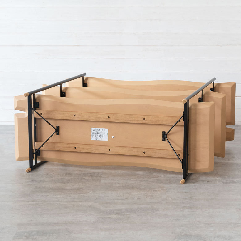 天然木(突板)オープンシェルフ 3段[オーク/ウォルナット]