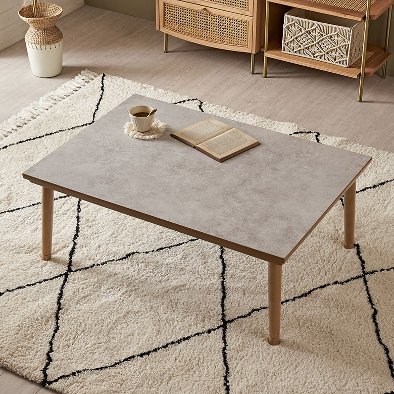 東谷 こたつ テーブル 約 幅 105cm ストーン 大理石 調 長方形 本体