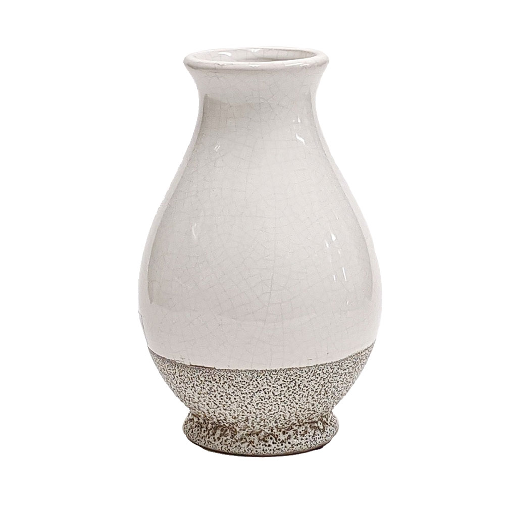 フラワー ベース 花 瓶 びん 水入れ 可 約 W 12cm D H 20cm 陶器