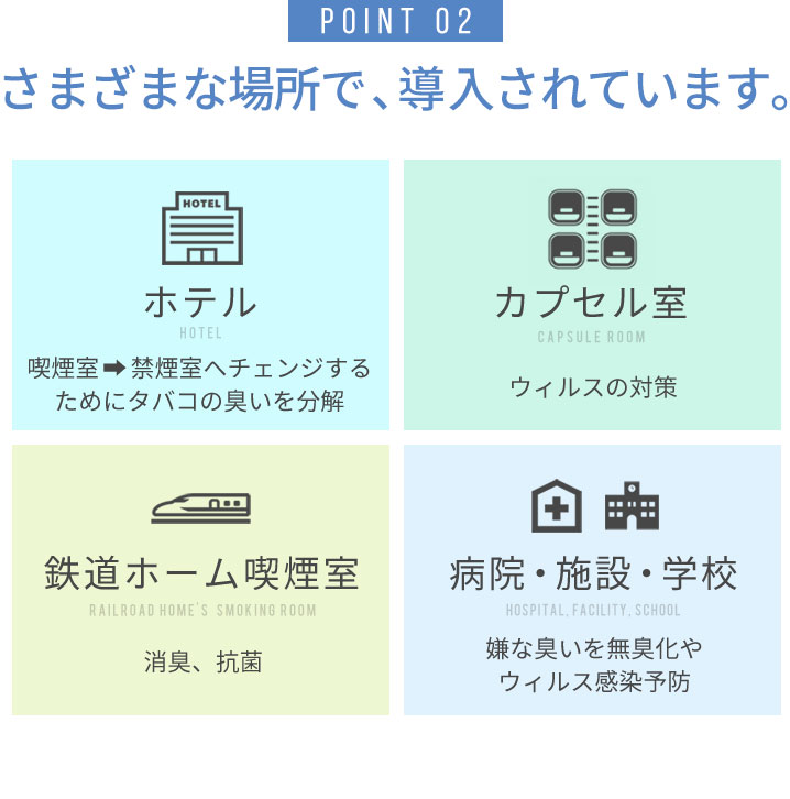 安心、安全。さまざまな場所で、導入されているエコキメラ