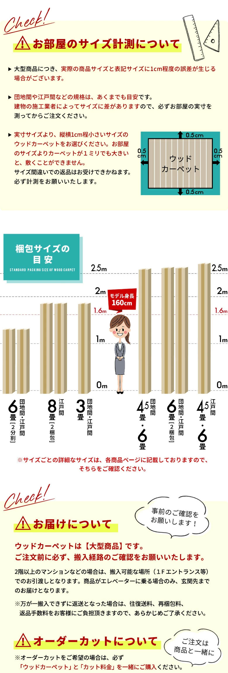 お部屋のサイズ計測について