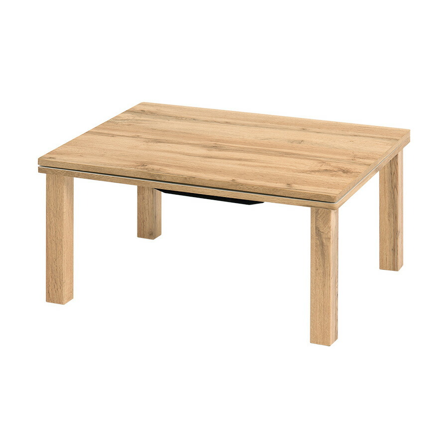 テーブル こたつ こたつテーブル W 75cm D 60cm H 36.5cm 長方形 ベージュ グレー 96060｜asia-kobo｜02