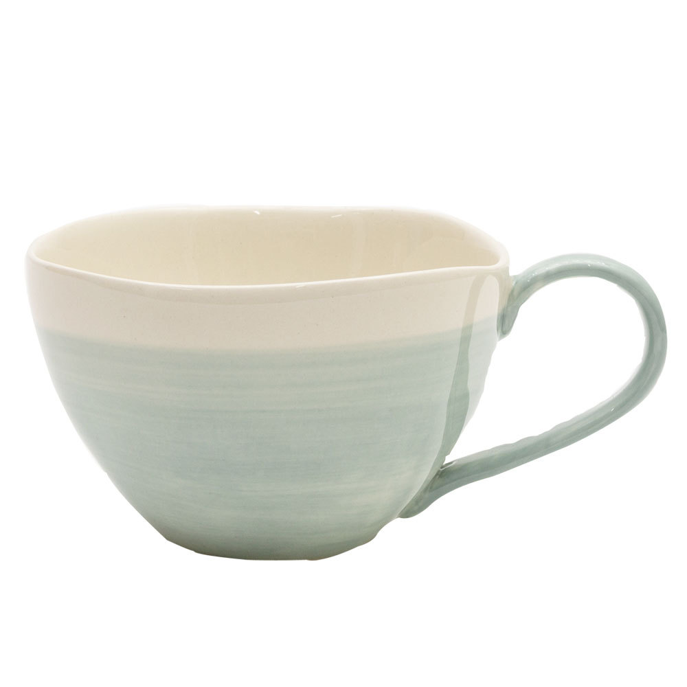 ティーカップ 陶器 ブルー ピンク グラデーション [90001-bl,90001-pk]【 広口 カップ 食器 コーヒーカップ カフェ バイカラー ナチュラル 】 |  | 01