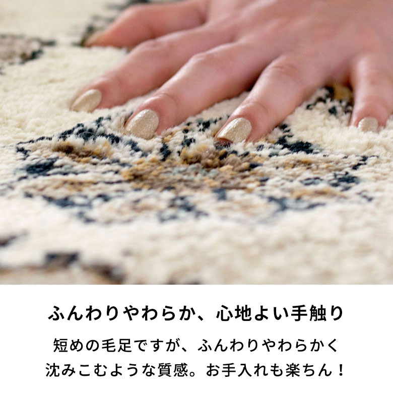 ラグ マット ペルシャ 風 柄 オリエンタル ウィルトン織 約200×250cm 長方形 絨毯 エスニック モロッカン カーペット おしゃれ 敷物 Amira アミーラ od-eg830｜asia-kobo｜09