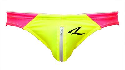 AQUX/アックス ZIp Bikinis "Yellow" スイムウェア ビキニブリーフ型水着 海水パンツ 海パン 男性水着 ホワイトデー｜asian-closet｜02