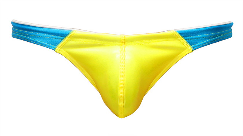【みのっちゃん】【競パン】Aqux ブルー イエロー Mサイズ AQUX 競パン ポロパン 水着 スイムウェア 青 XXLサイズ｜Yahoo