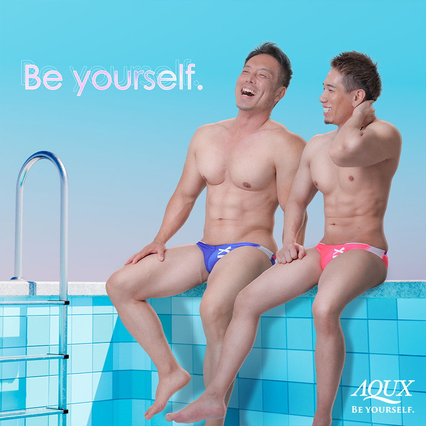 aqux 競パン AQUX の競泳水着、競パン、ポロパン サイズM - メルカリ