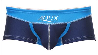 AQUX/アックス Canarian Square "Navy" スイムウェア ボクサー型 スクエア水着 海水パンツ 海パン ホワイトデー｜asian-closet｜02