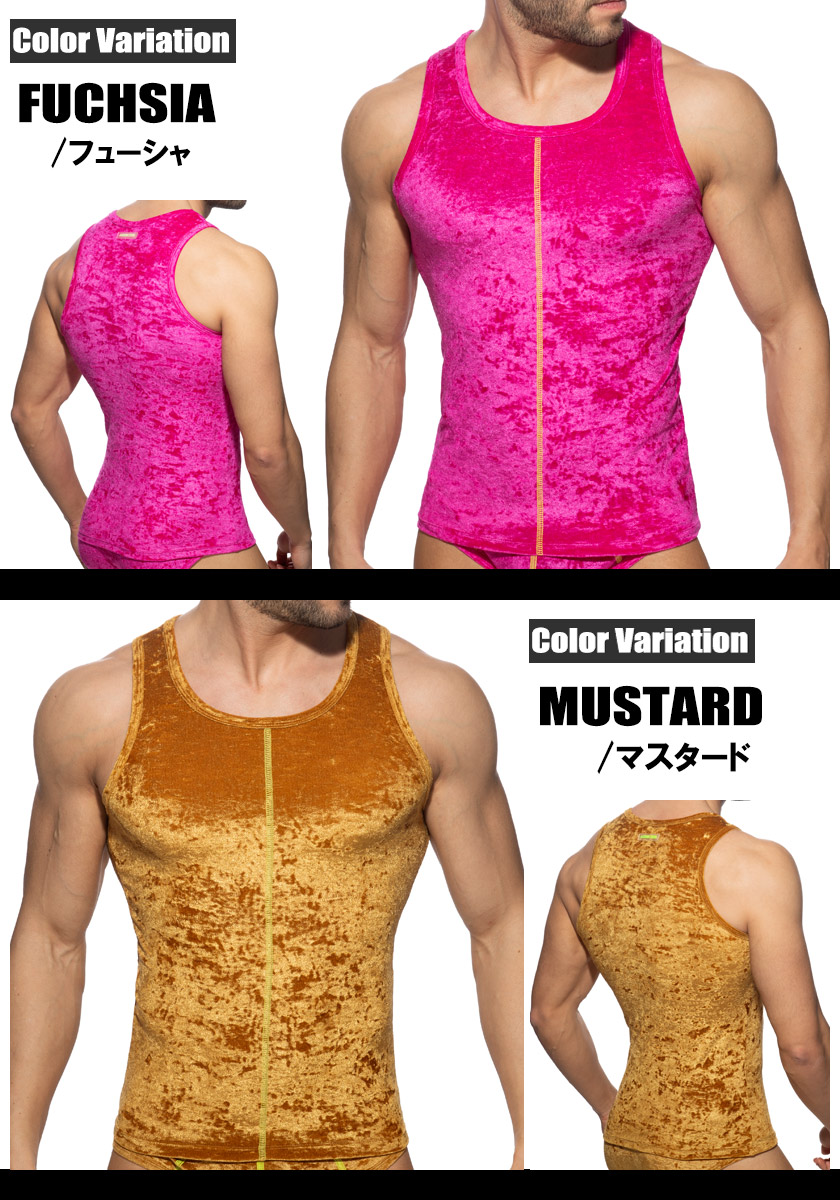 ADDICTED/アディクティッド VELVET SHADY TANK TOP 光沢 ベルベット