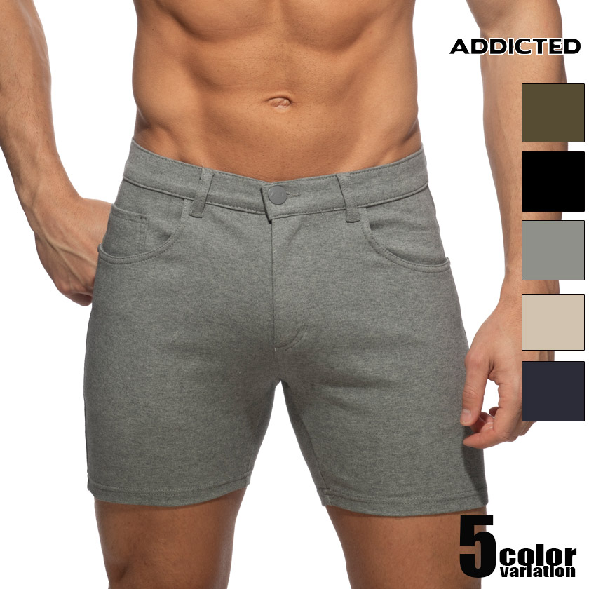 ADDICTED/アディクティッド SVELTE SHORTS コットン 綿 ショートパンツ 短パン 男性 メンズ ボトムス スリムフィット ADDICTED/アディクティッド SVELTE SHORTS コットン 綿 ショートパンツ