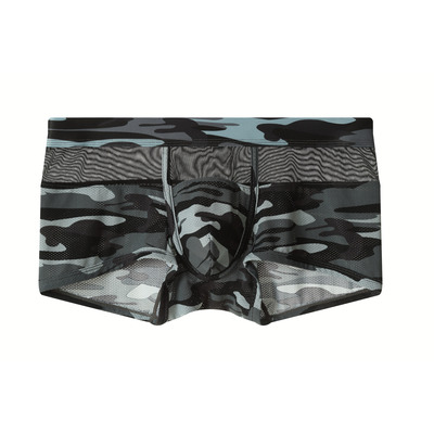 メンズボクサー FANKAZi/ファンカジ メッシュ×迷彩柄 シースルー