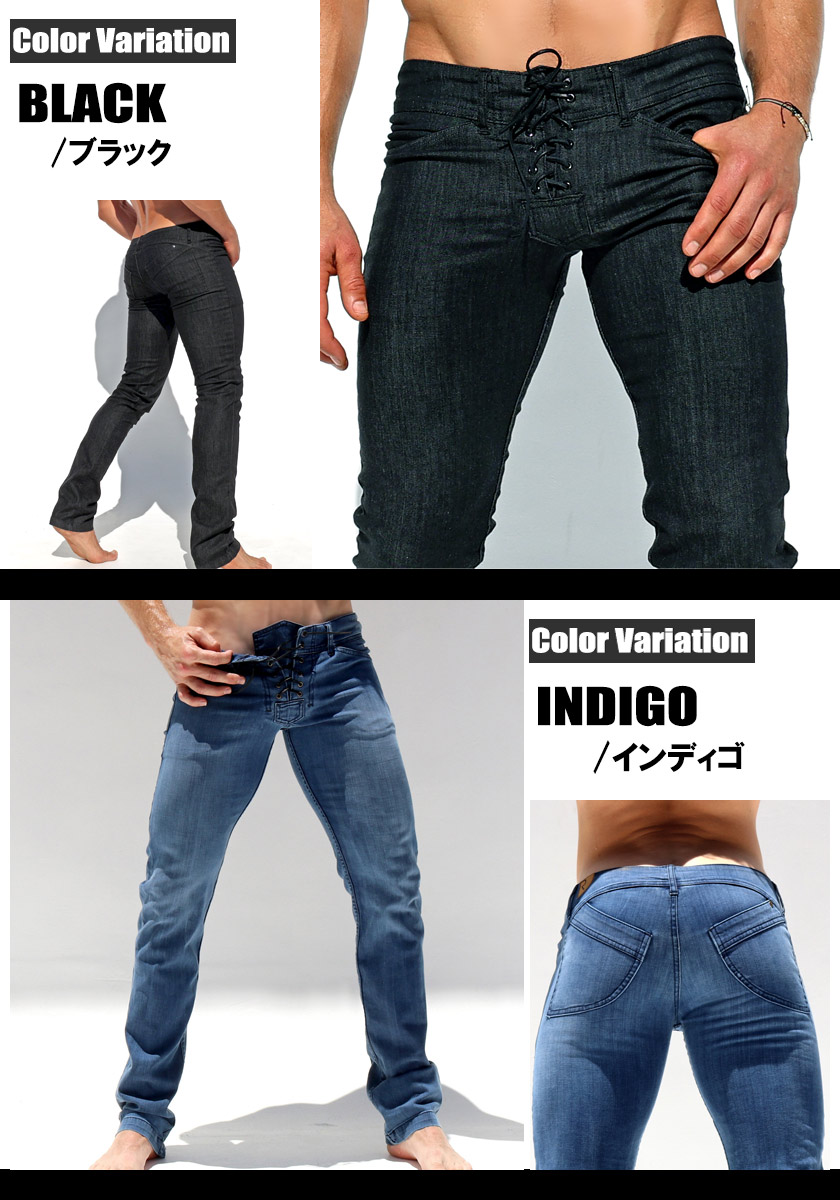 RUFSKIN/ラフスキン BUTCH 編み上げジーンズ スリムフィット メンズ