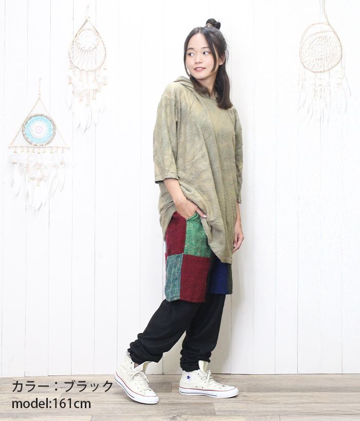 SPT ハーフパンツ 短パン レギンスセット パッチワーク ニット
