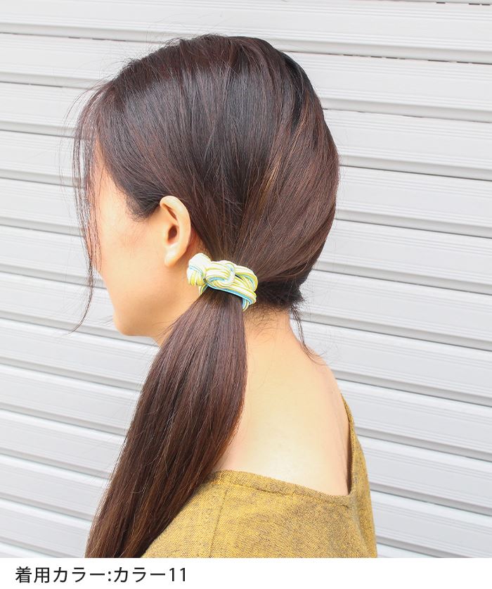 ヘアアクセサリー エスニック アジアン ！ストライプ ヘアゴム 2025年