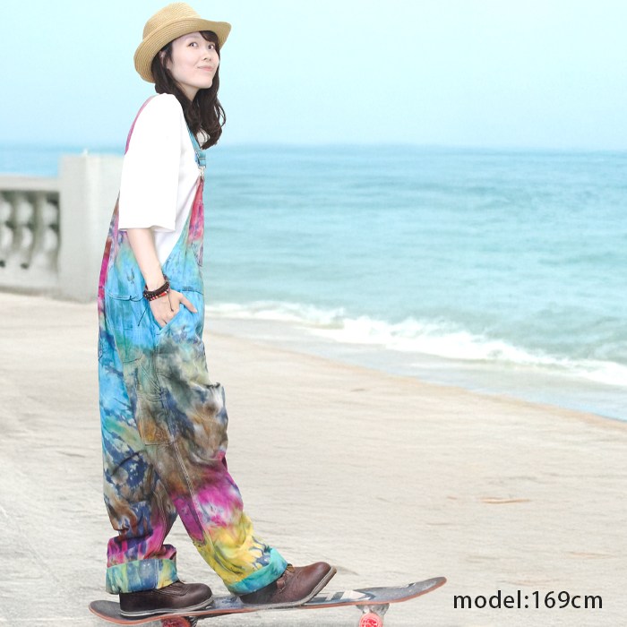 オールインワン オーバーオール つなぎ ジーンズ レディース ユニ