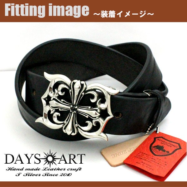 バックル ベルト 金具 バックルのみ ホワイトメタル アイアンクロス