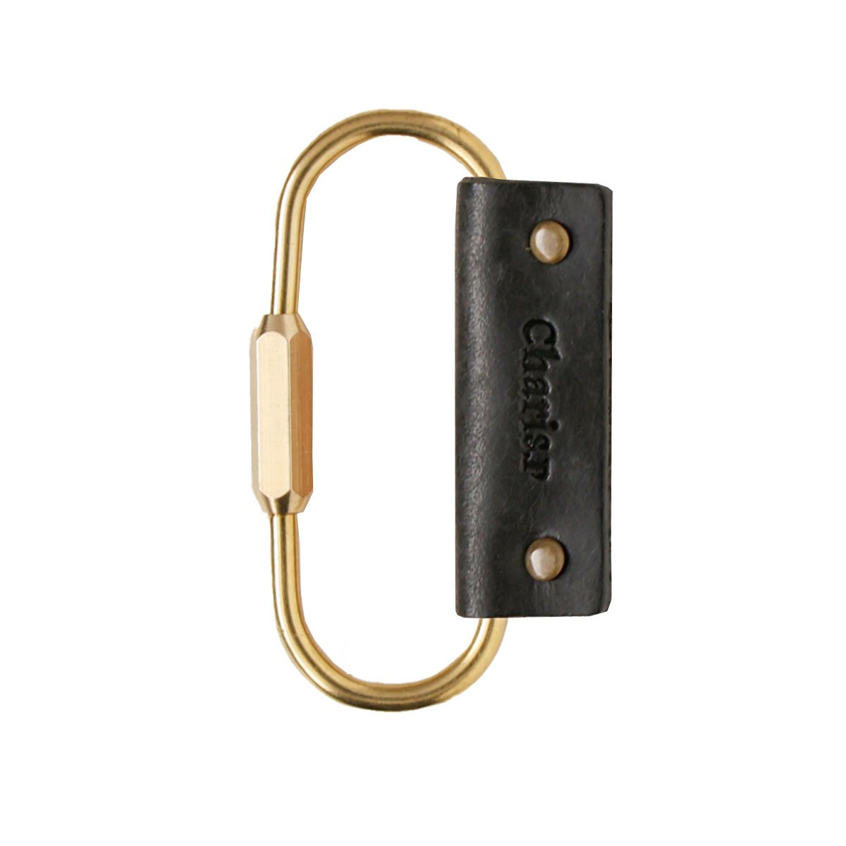 【希少】90s DKNYレザーウエストポーチ アンティークゴールド金具 スクエア Charis Poche（カリスポシェ） フック ナスカン 金具 パーツ