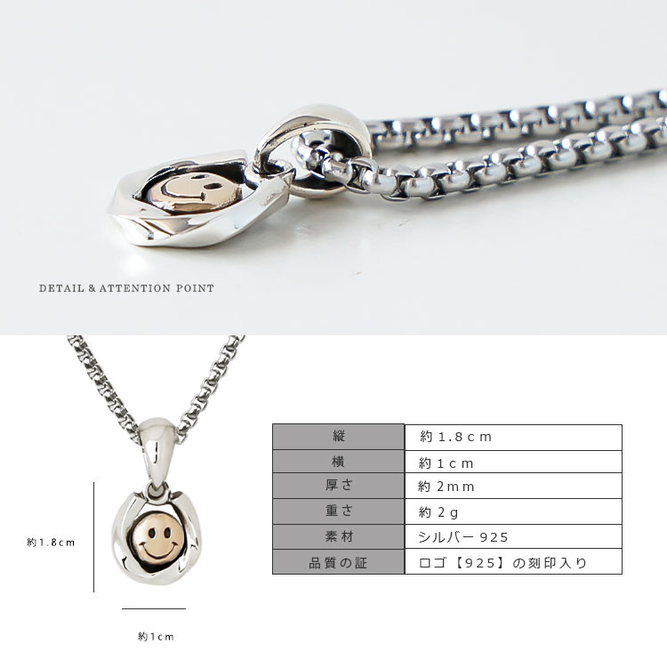 ネックレス シルバー925 メンズ レディース ペンダント チェーン付