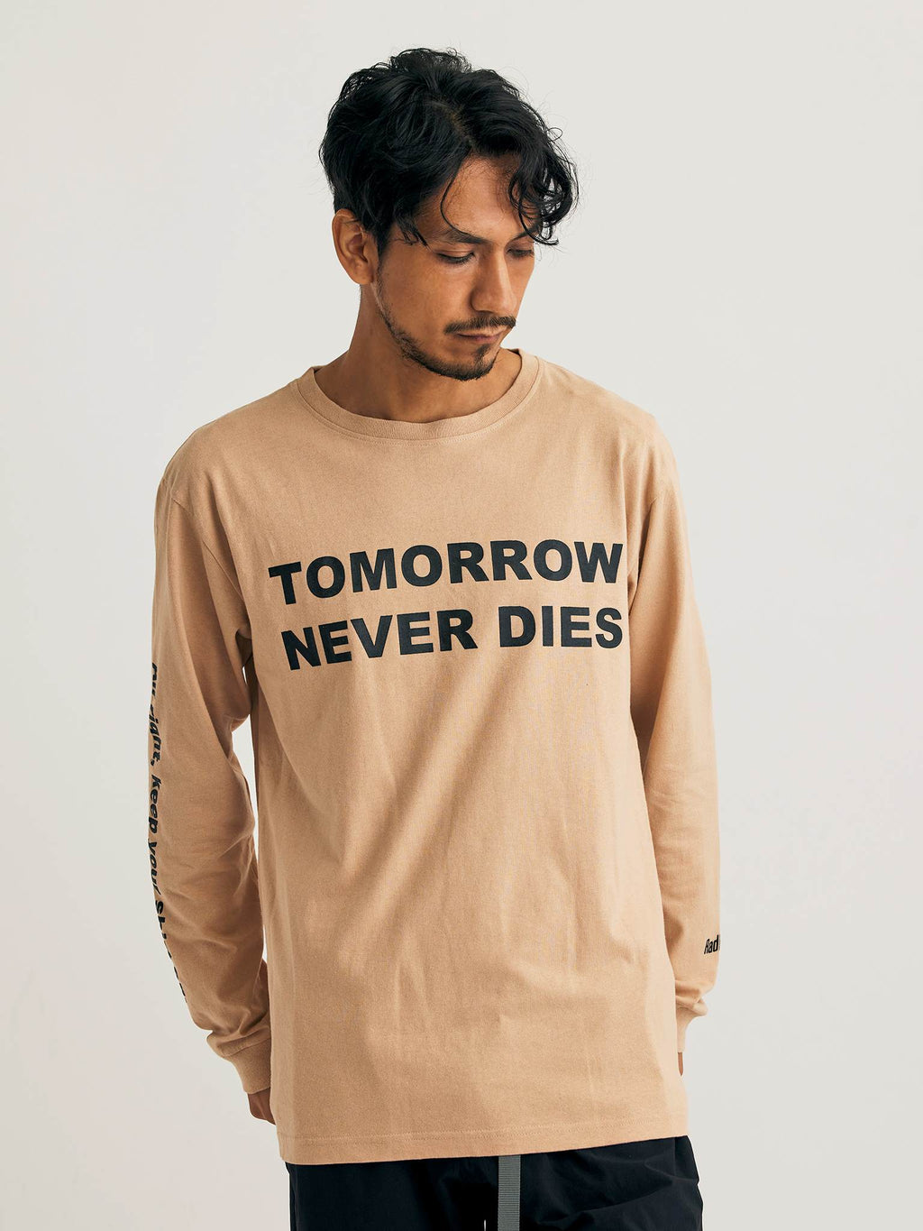 Tシャツ メンズ 長袖 ロンT TOMMORO NEVER DIES ロングスリーブTシャツ ブランド 海 プール 夏物 春 夏 秋 アウトドア 水着  S M L XL RadBlue