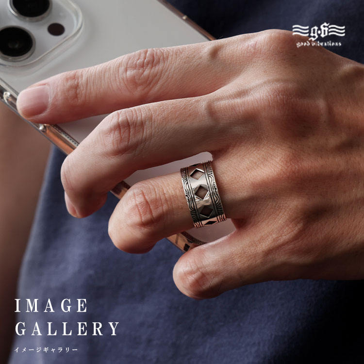 リング メンズ シルバー 民族柄 ネイティブ インディアン シルバー925