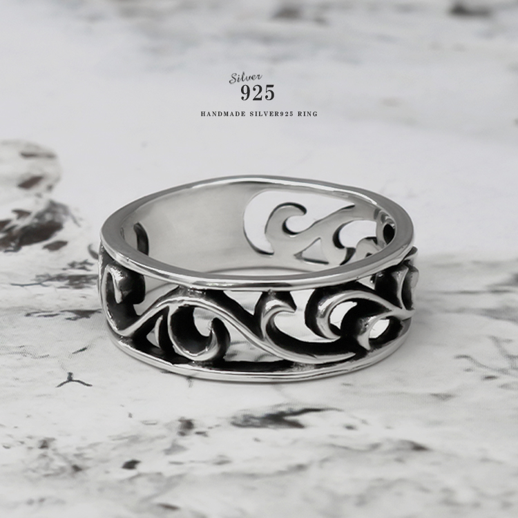 リング メンズ シルバー アラベスク 民族柄 ネイティブ インディアン