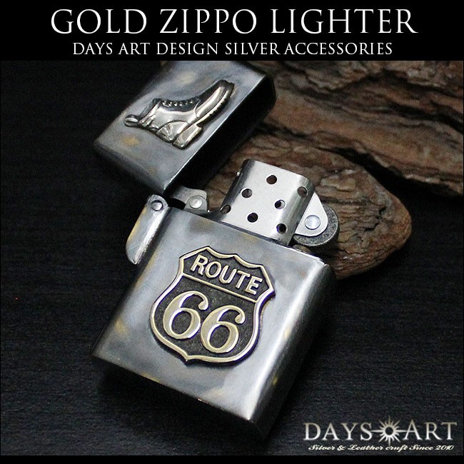 ZIPPO ライター オイルライター ブラス アーマージッポー ルート66