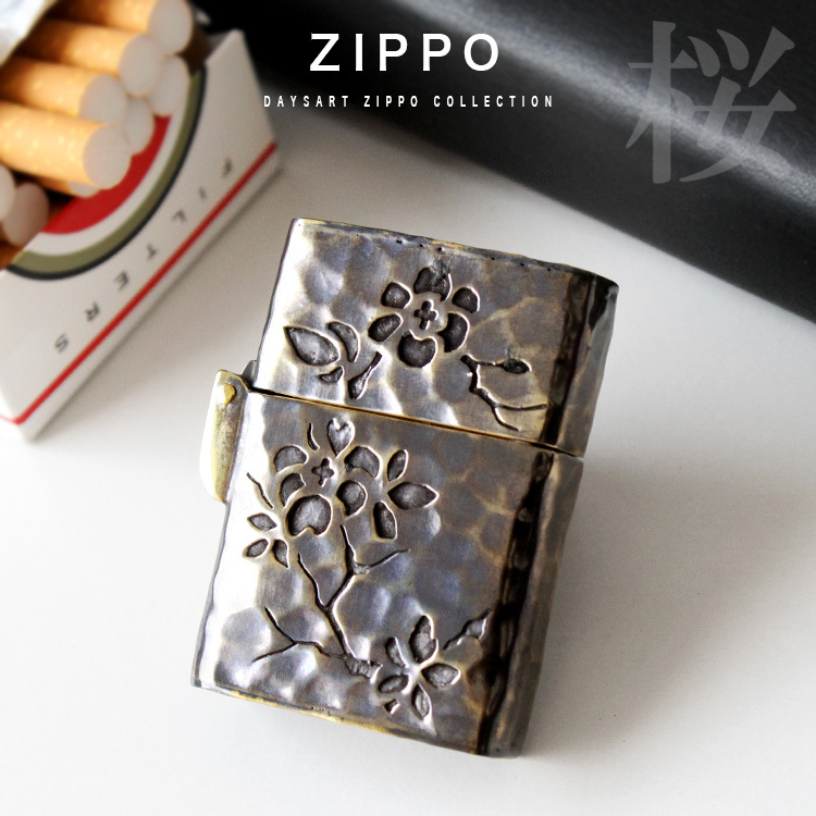 ZIPPO ライター オイルライター アンティーク調 ブラス製デザイン