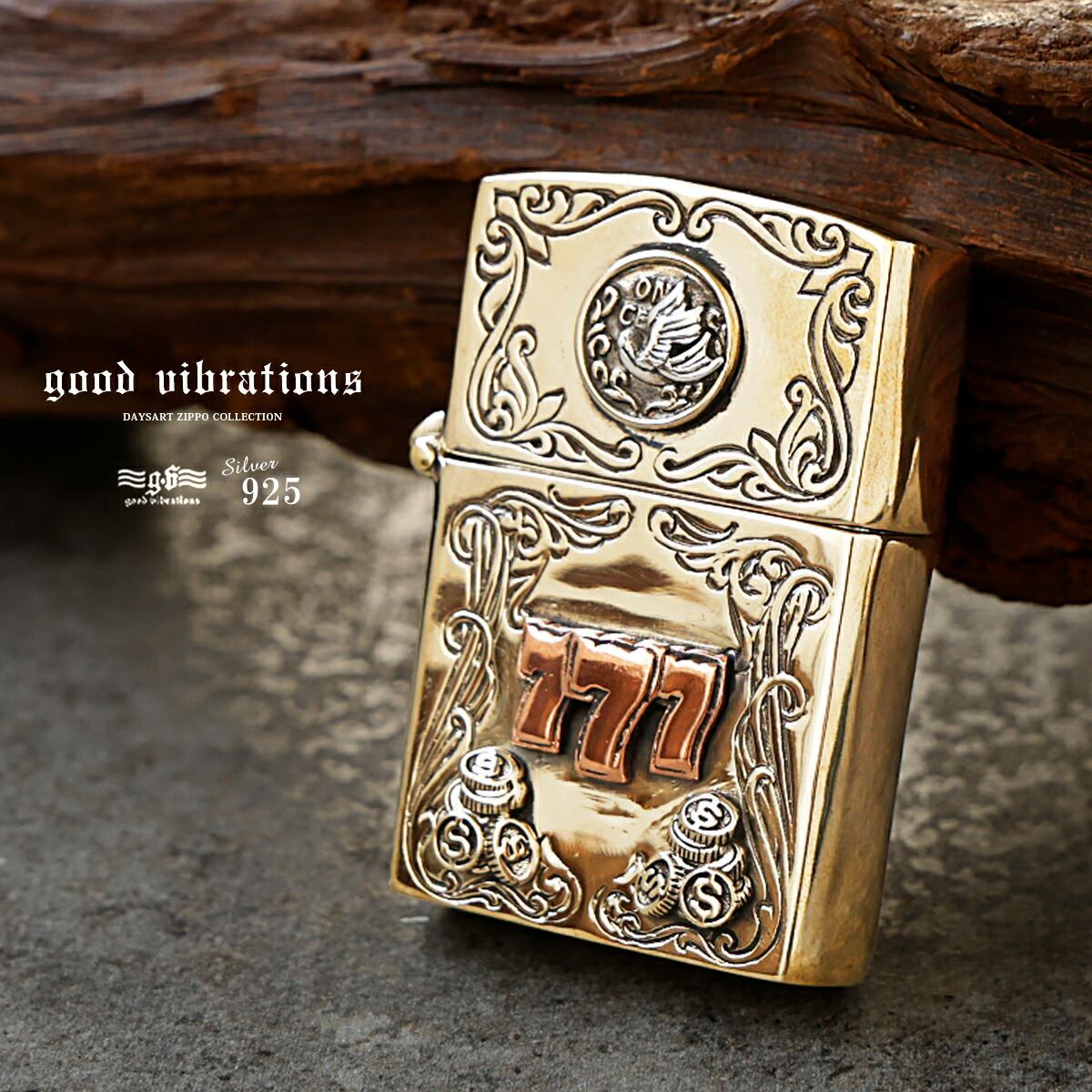 激レア！ビンテージパシモン　レトロウッド11本セット good vibrations Zippo ジッポ オイルライター 777 ラッキーナンバー