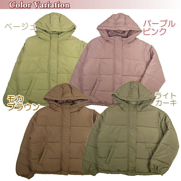 ダウンジャケット レディース フード付き 冬用 冬物 ジャンパー 中綿
